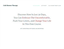 Tablet Screenshot of coldshowertherapy.com